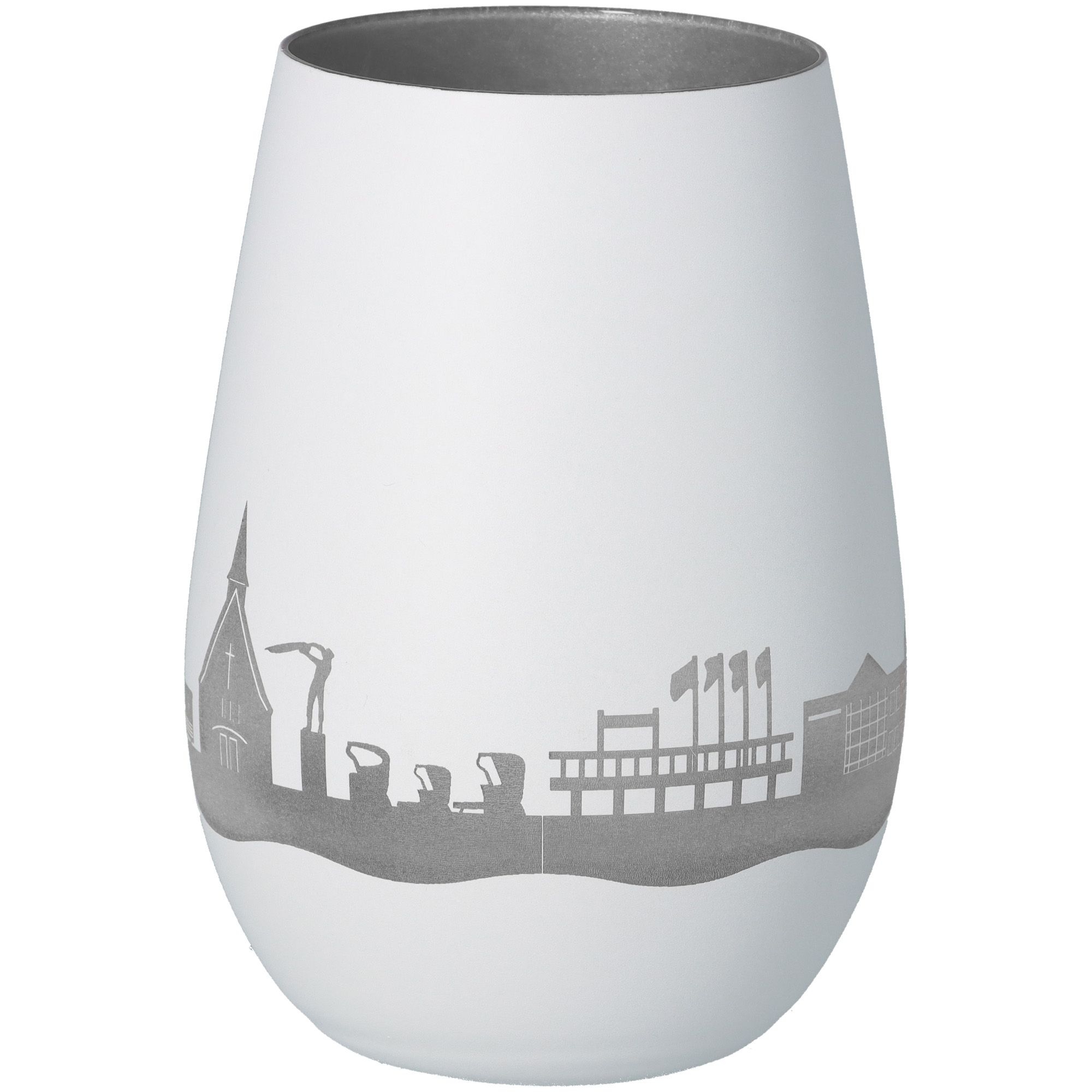 Windlicht Skyline Scharbeutz Weiß/Silber Windlicht Skyline Scharbeutz Weiß/Silber