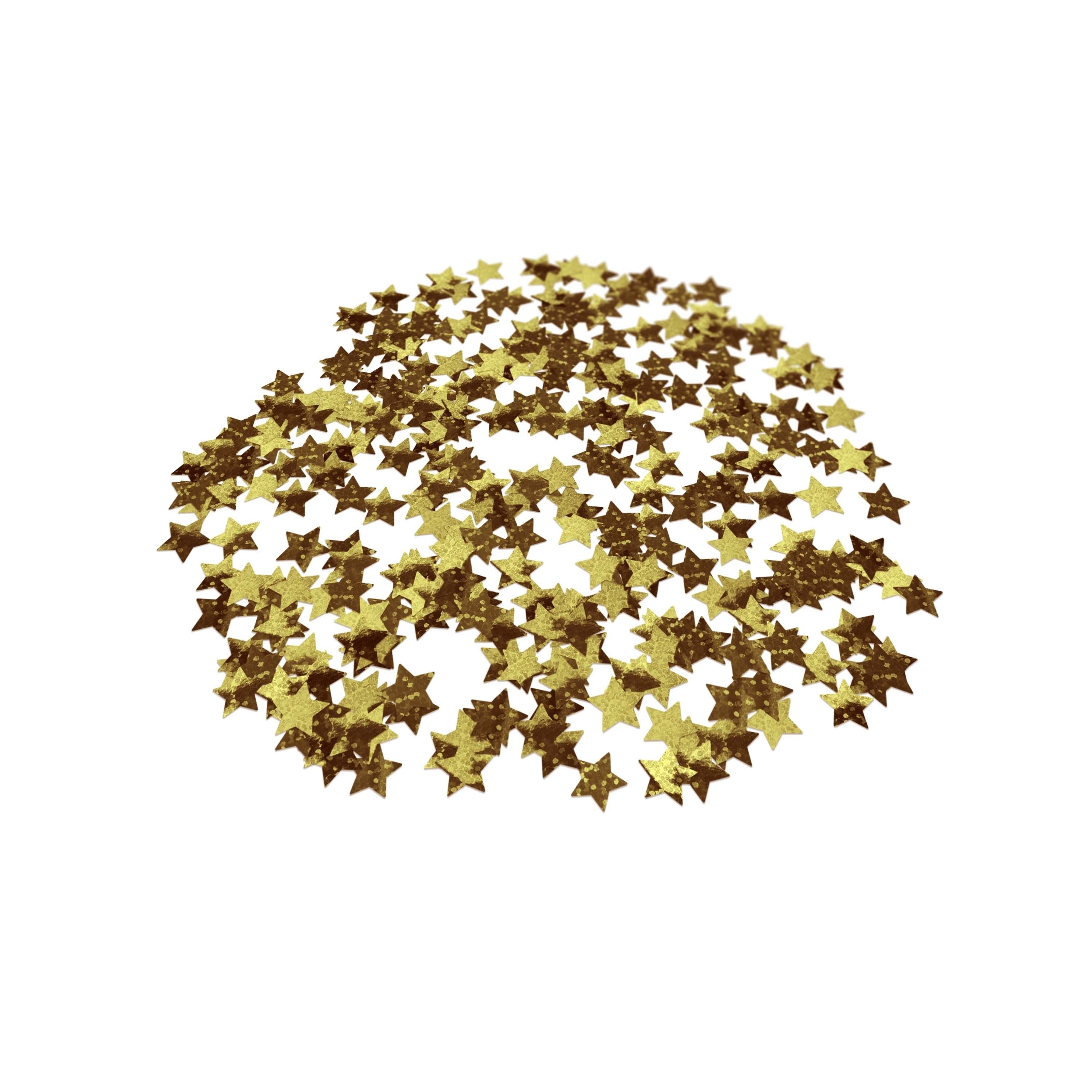 Folienkonfetti 1,7cm Stern 15g Holo Gold