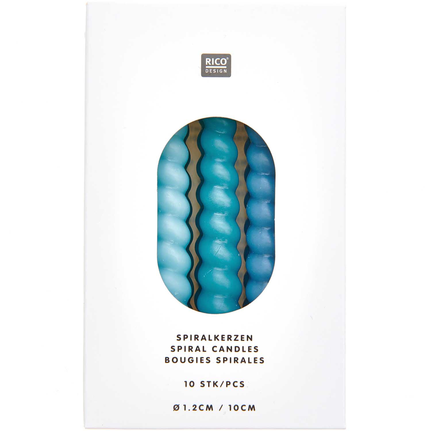 10 Spiralkerzen für den Kuchen - Smokey Blau je Ø 1,2cm 10 Spiralkerzen für den Kuchen - Smokey Blau je Ø 1,2cm