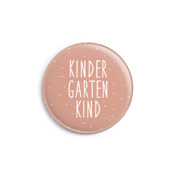 Button "Kindergartenkind", Altrosa