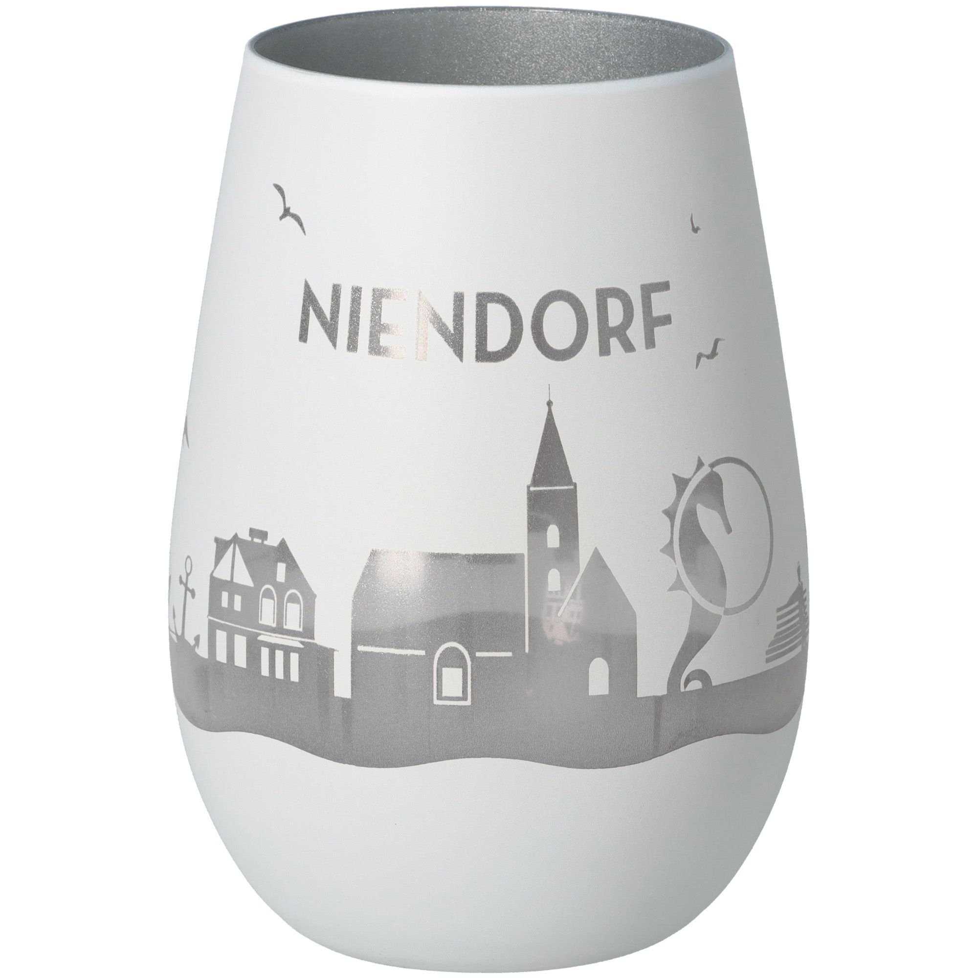 Windlicht Skyline Niendorf Weiß/Silber Windlicht Skyline Niendorf Weiß/Silber