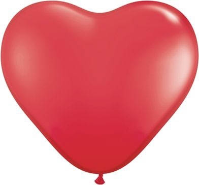 Latexballon Herz Red Pastel Ø 45cm Latexballon Herz Red Pastel Ø 45cm