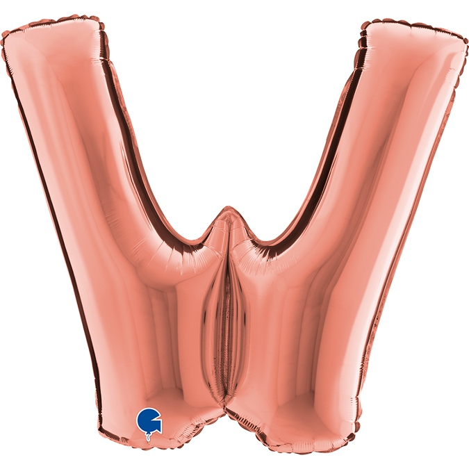 Folienballon Buchstabe W Roségold 100cm
