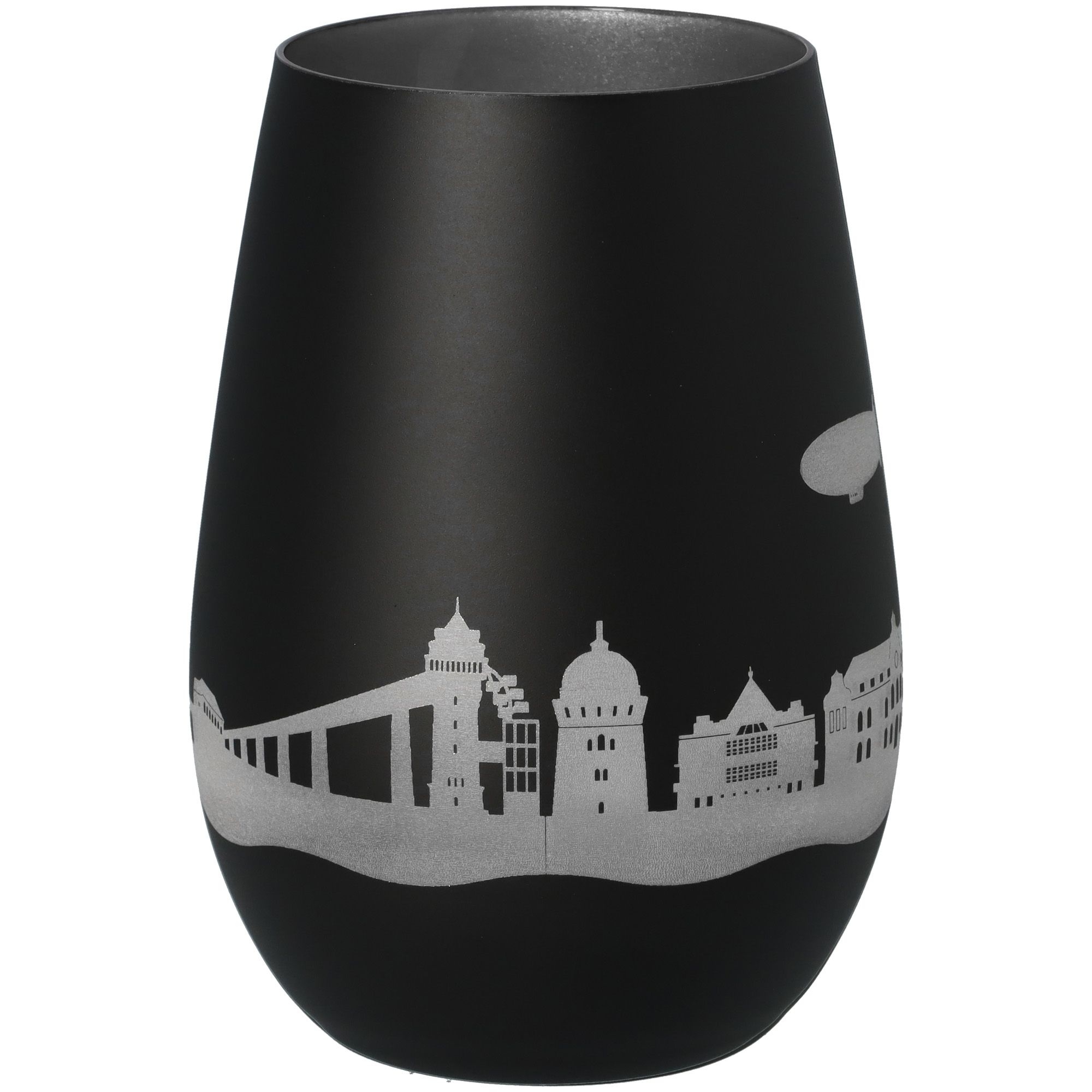 d78acd819ea85c177362c9aff792bf4bd8535291 Windlicht Skyline Mülheim an der Ruhr Schwarz/Silber