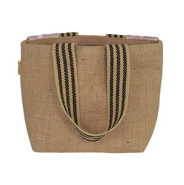 Geschenktasche aus Jute "Hase", Rosa