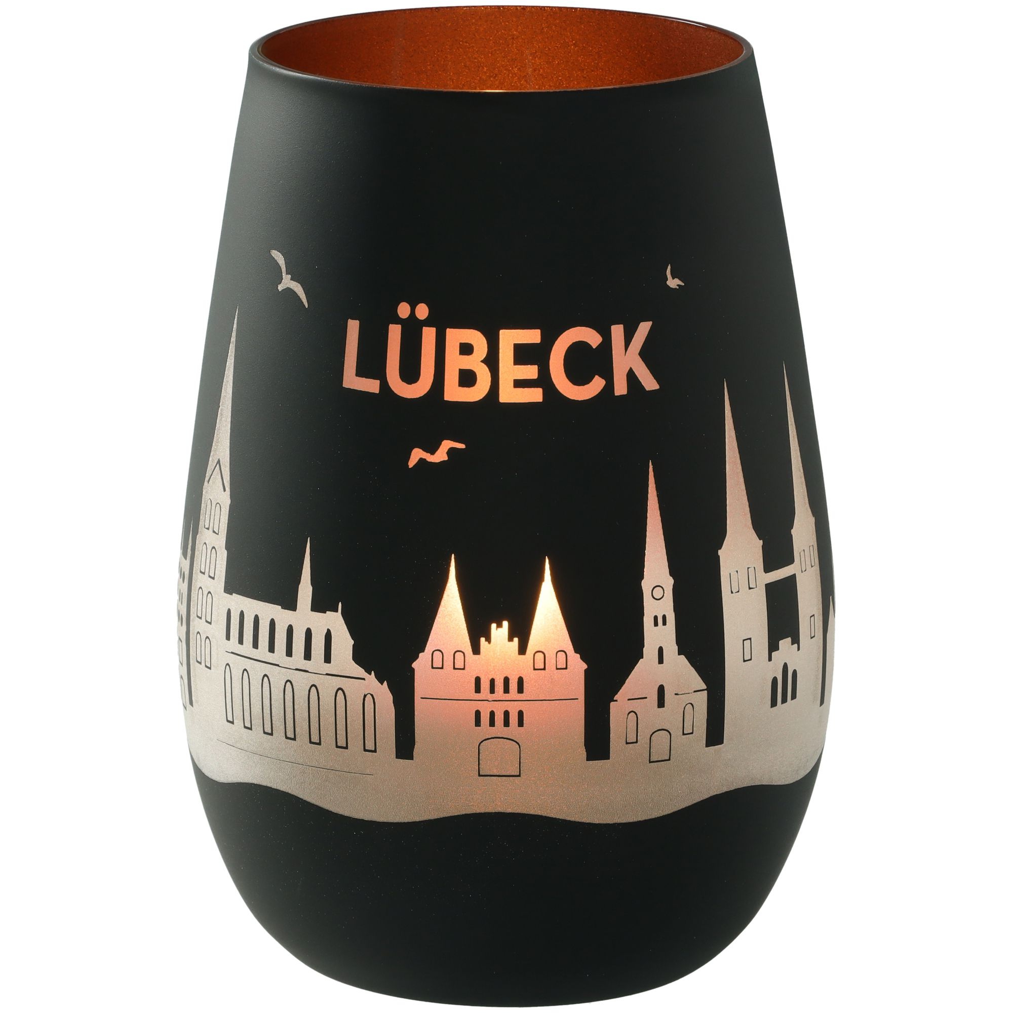 Windlicht Skyline Lübeck Schwarz/Bronze Windlicht Skyline Lübeck Schwarz/Bronze