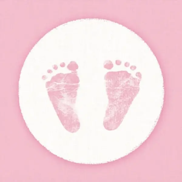 20 Servietten "Babyfüße" Rosa
