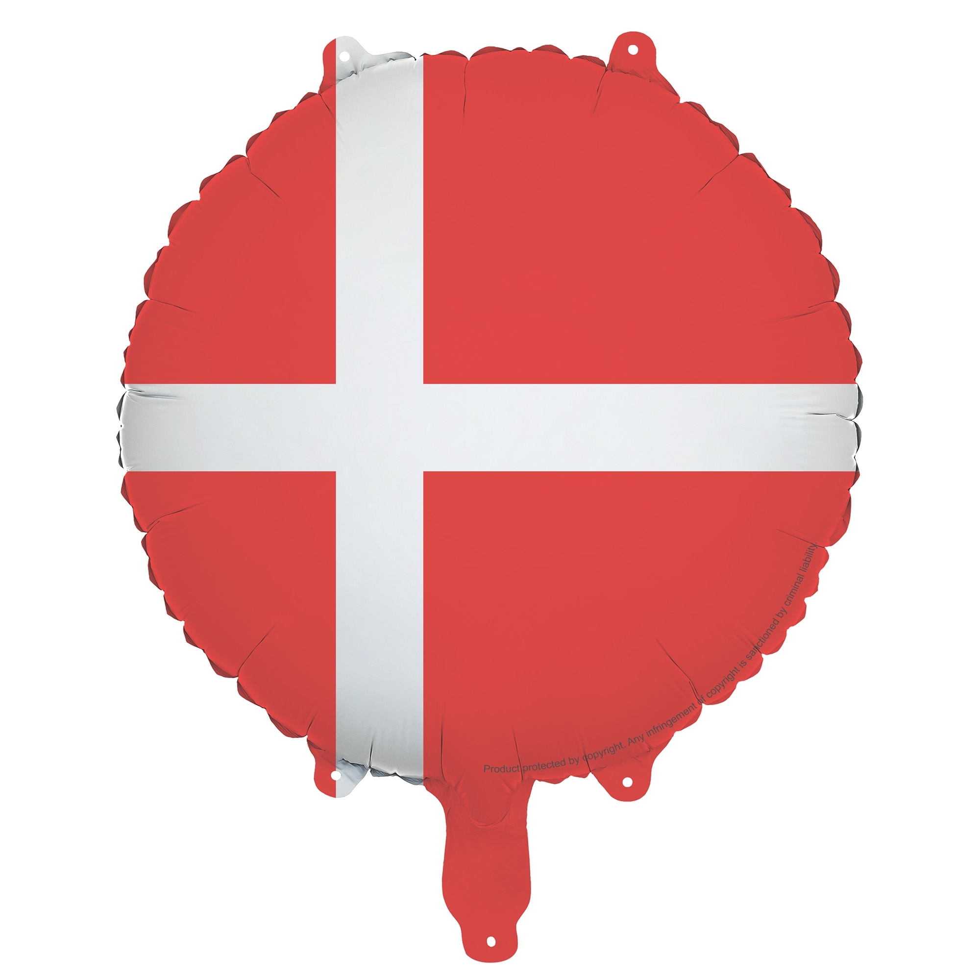 Flag, Dänemark, Runder Ballon, Kreuzflagge, Rot Weiß