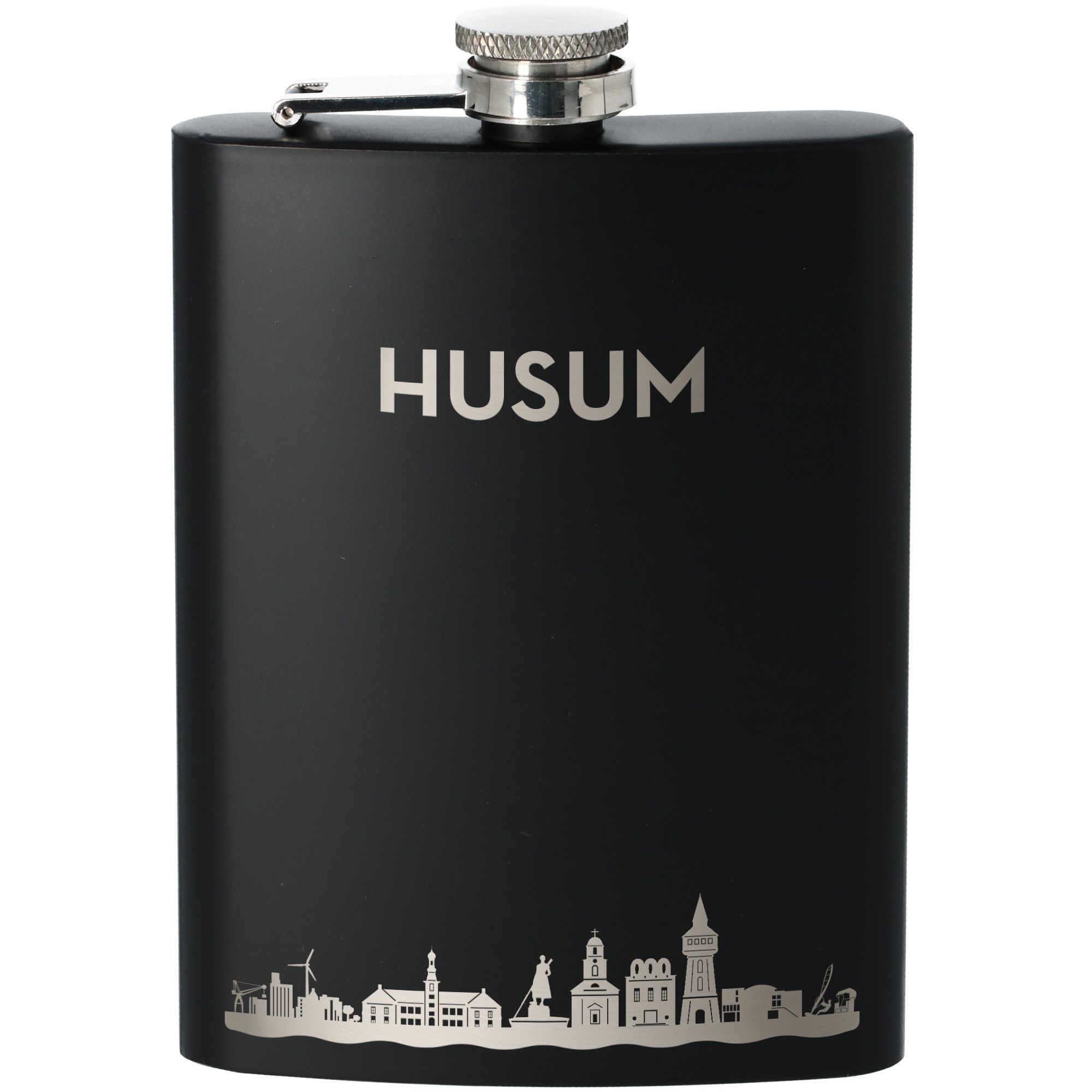 Flachmann Skyline Husum Schwarz 225ml Flachmann Skyline Husum Schwarz 225ml