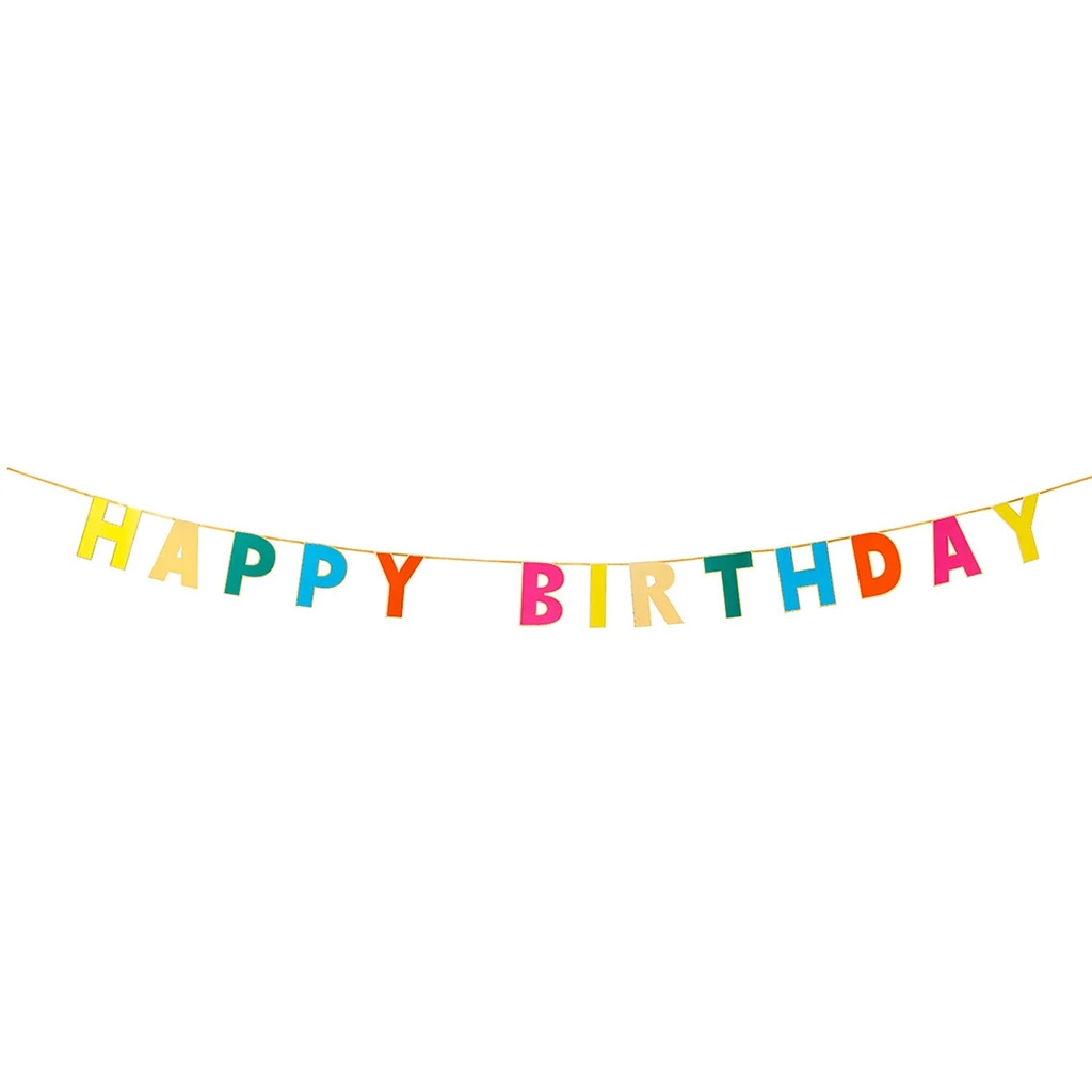 Happy Birthday, Bunting, Girlande, Party-Banner, Bunte Buchstaben