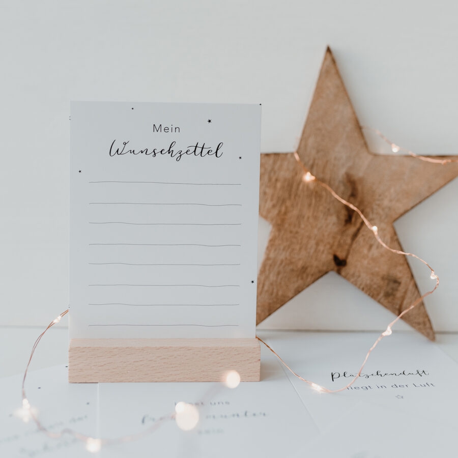Eulenschnitt - Postkarte "Wunschzettel" Eulenschnitt - Postkarte "Wunschzettel"
