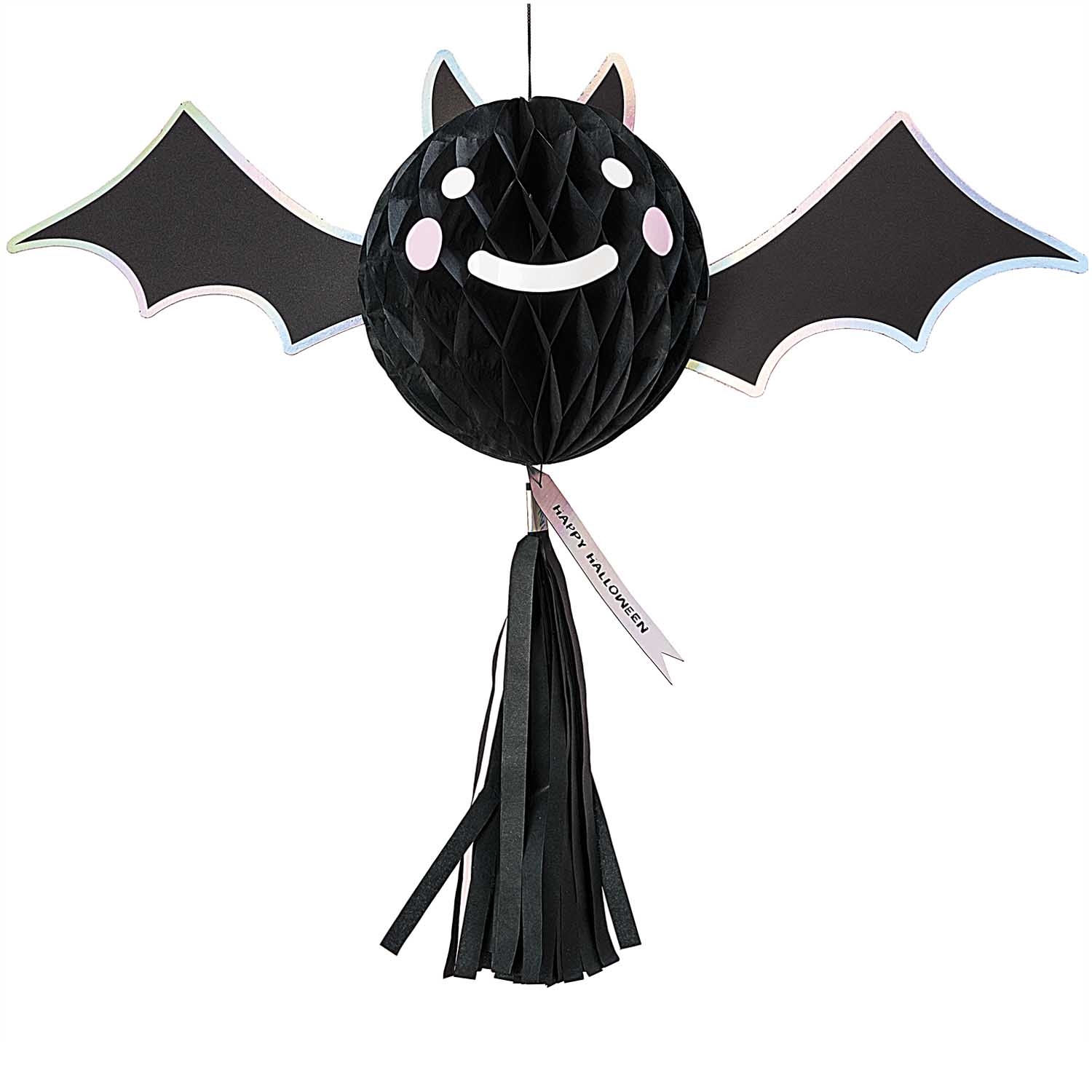 Wabenball mit Tassel "Fledermaus"