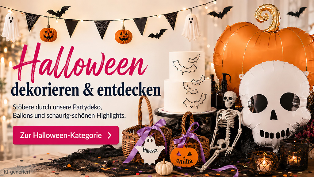 Halloween, Dekoration, Kuchen-Torte, Schädel, Ballon, Deko-Set, Kuchen-Deko, Spukfest, Korb, Kürbis