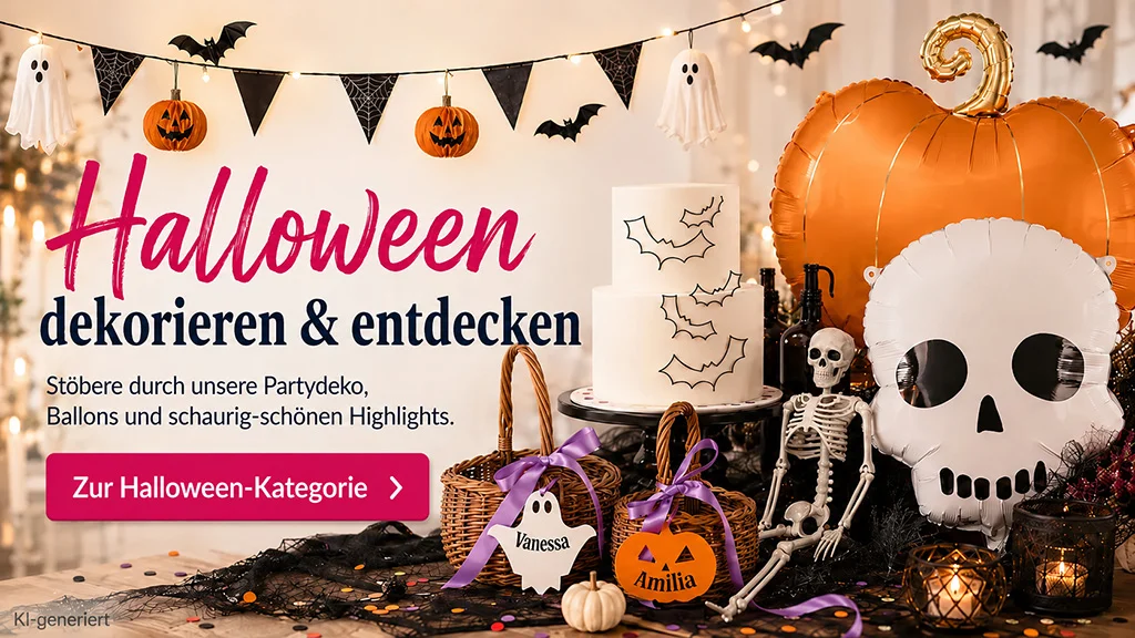 Halloween, Dekoration, Kuchen-Torte, Schädel, Ballon, Deko-Set, Kuchen-Deko, Spukfest, Korb, Kürbis