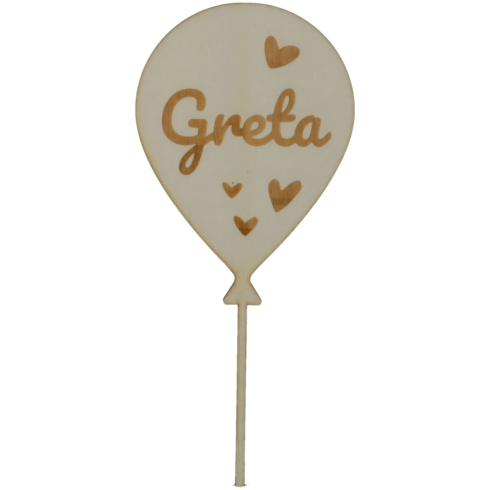 Cake Topper Ballon Herz  Set Zahl 6