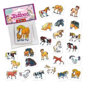 Pferde - 24 Mini-Tattoos "Mein Ponyhof"