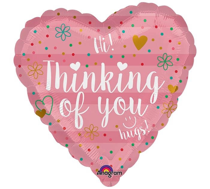 Folienballon Herz Thinking Of You Korall 43cm Folienballon Herz Thinking Of You Korall 43cm