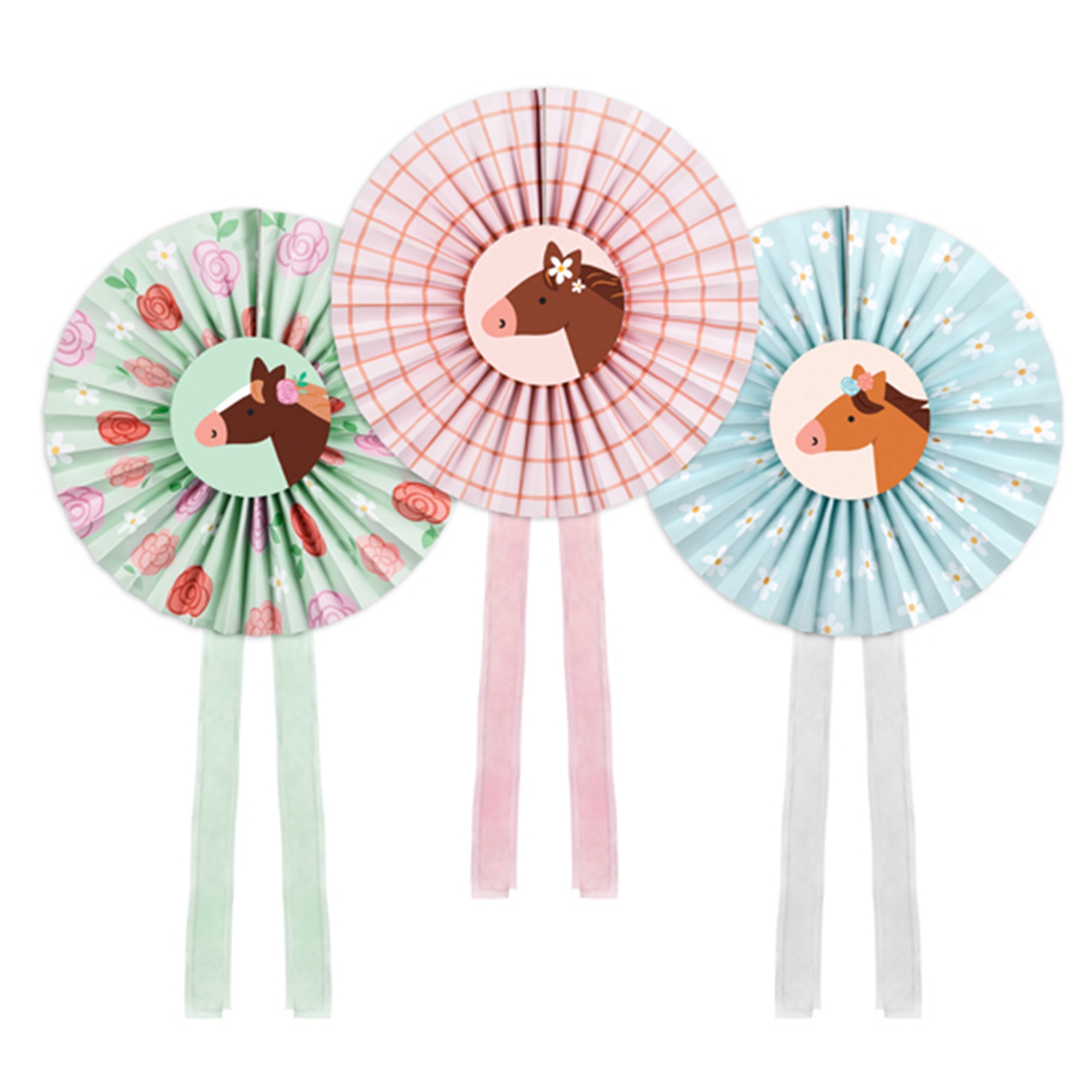 3 Rosetten "Pferde" 3 Rosetten "Pferde"