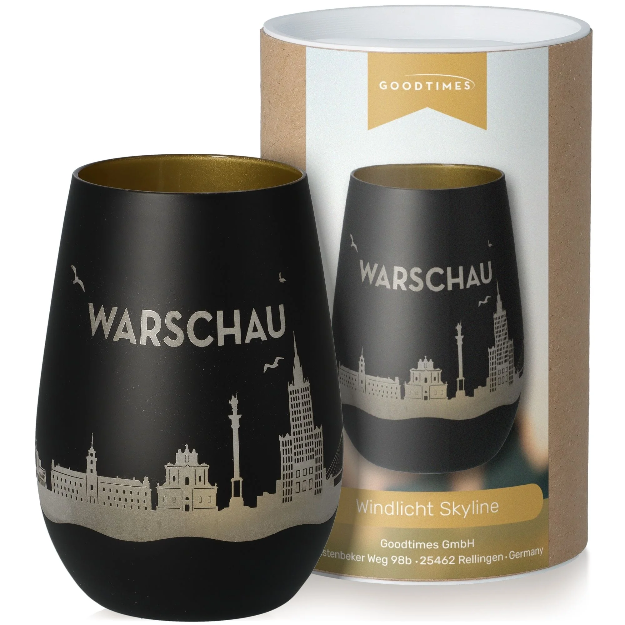 glas, Weinglas, schwarz, Windlicht Skyline, Berliner Skyline