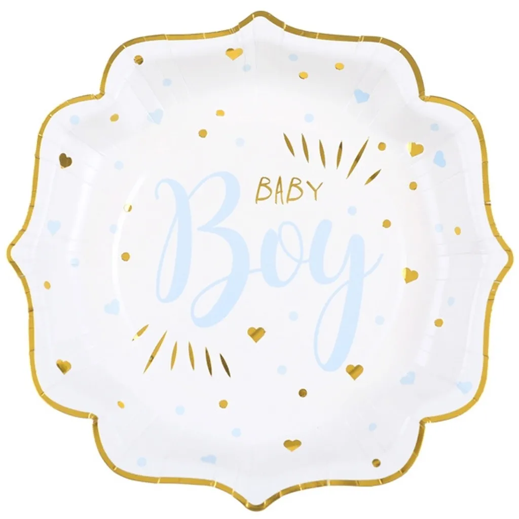 10 Pappteller "Baby Boy"