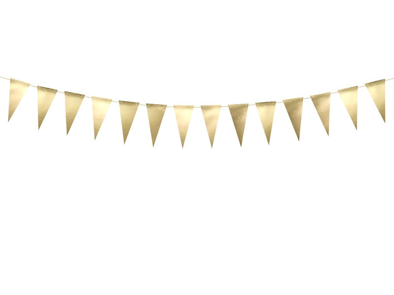 Wimpelgirlande Gold