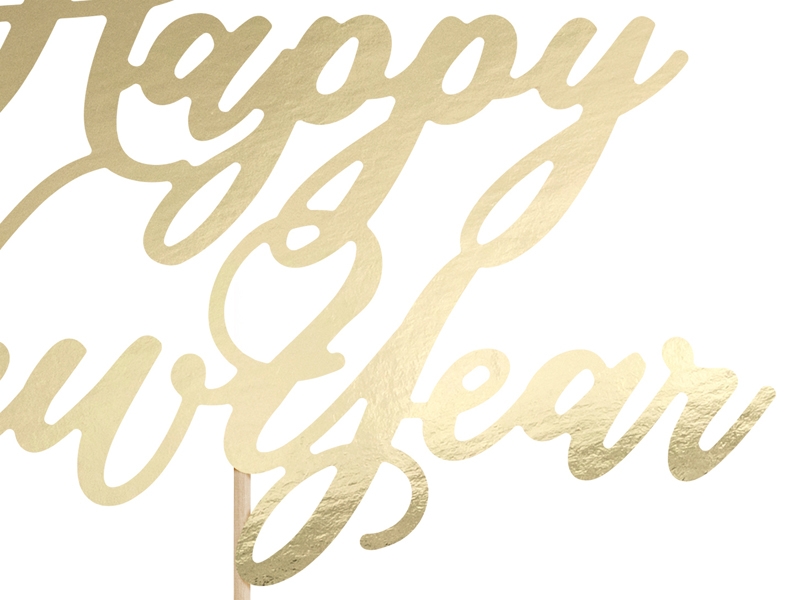 Happy New Year - Cake Topper Gold Happy New Year - Cake Topper Gold