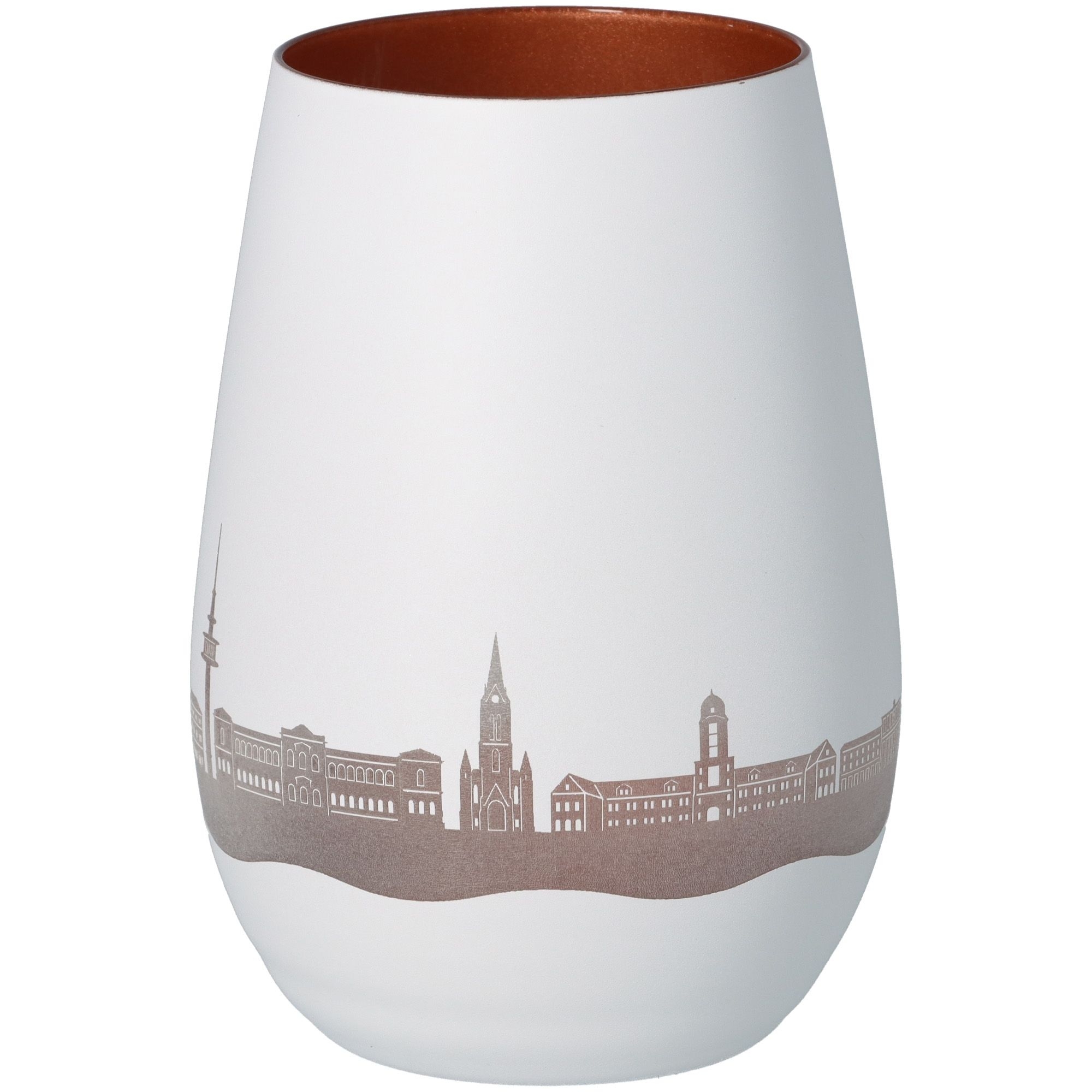 Windlicht Skyline Kaiserslautern Weiß/Bronze Windlicht Skyline Kaiserslautern Weiß/Bronze