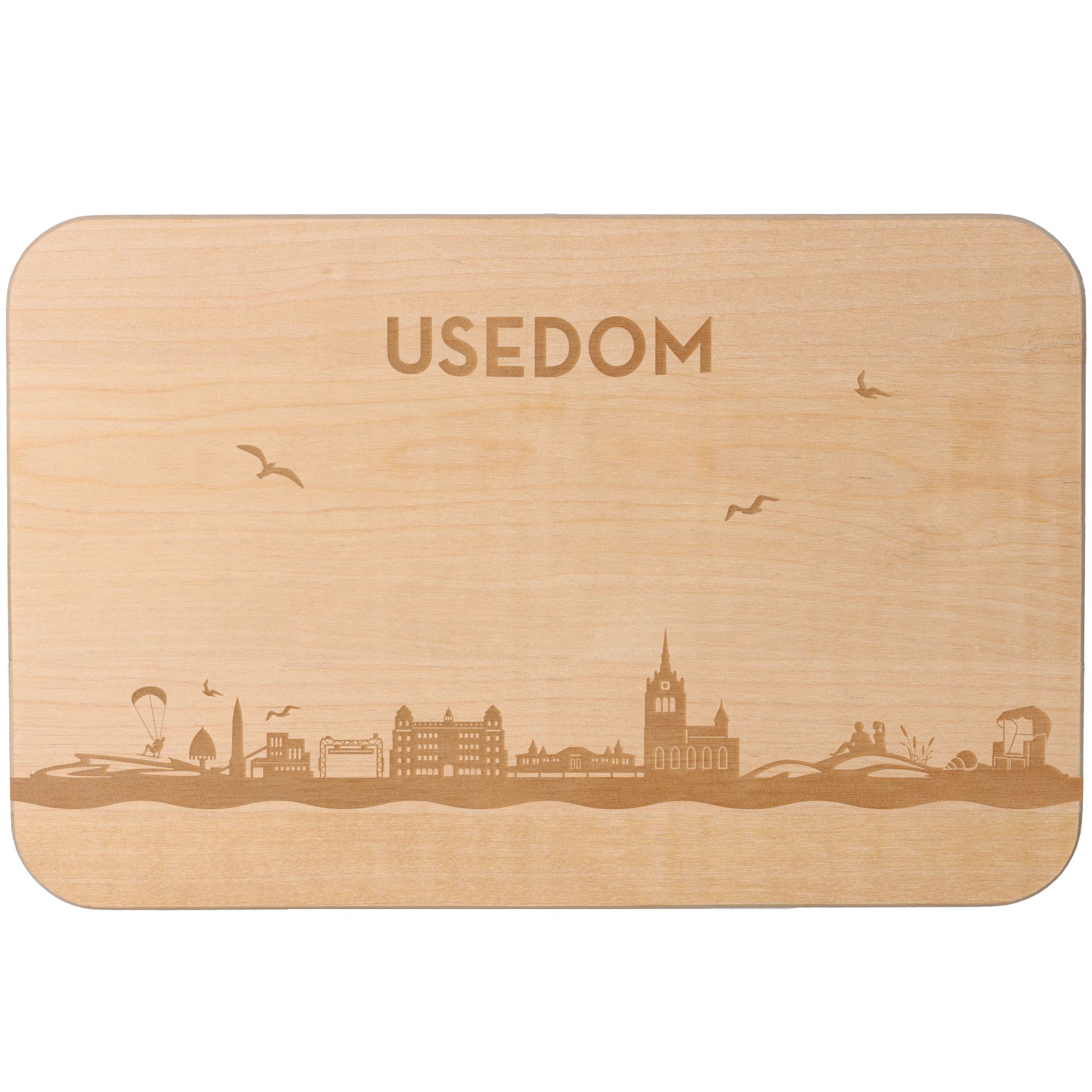 Frühstücksbrett Skyline Usedom 23cm x 15cm x 1cm Frühstücksbrett Skyline Usedom 23cm x 15cm x 1cm
