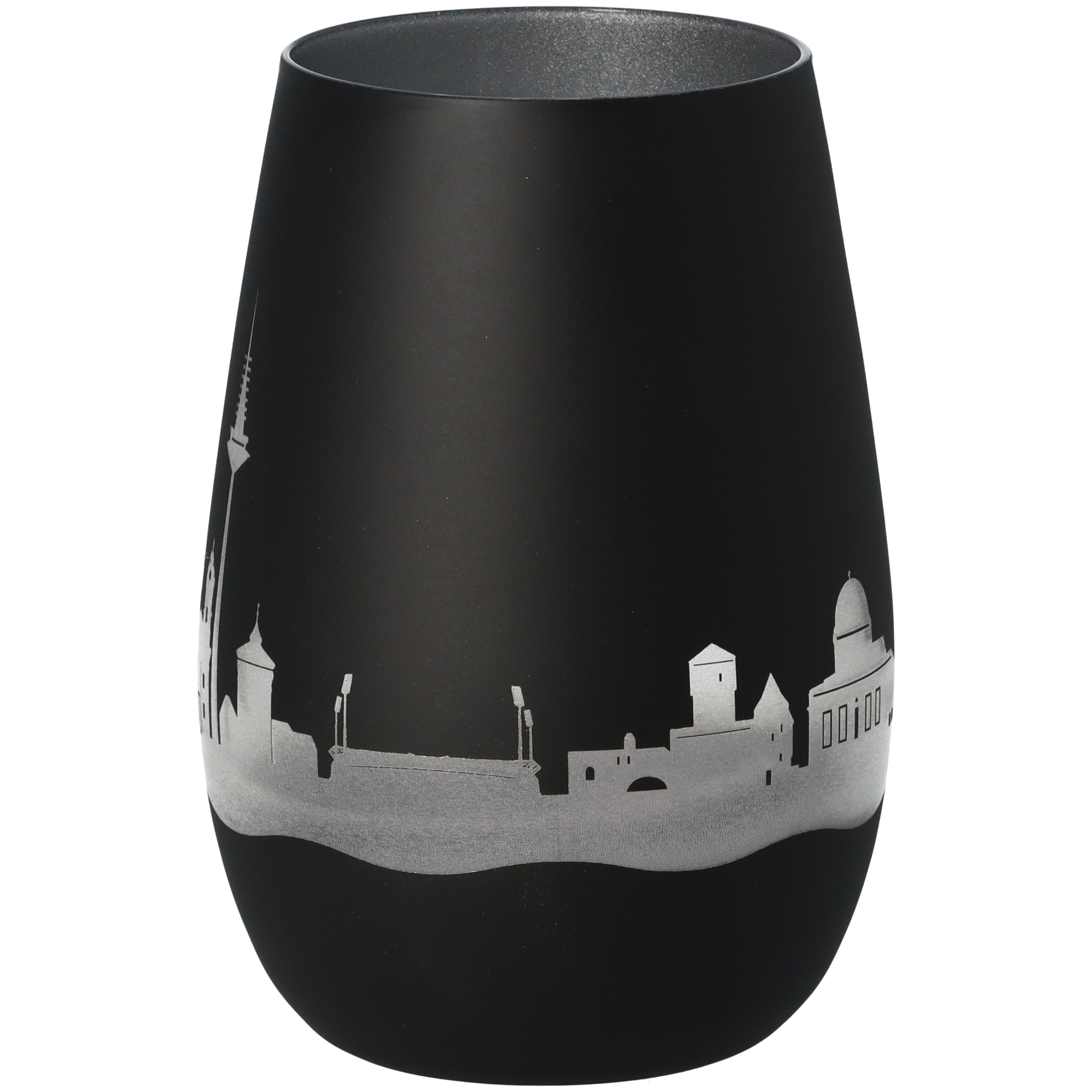 Windlicht Skyline Nürnberg Schwarz/Silber Windlicht Skyline Nürnberg Schwarz/Silber