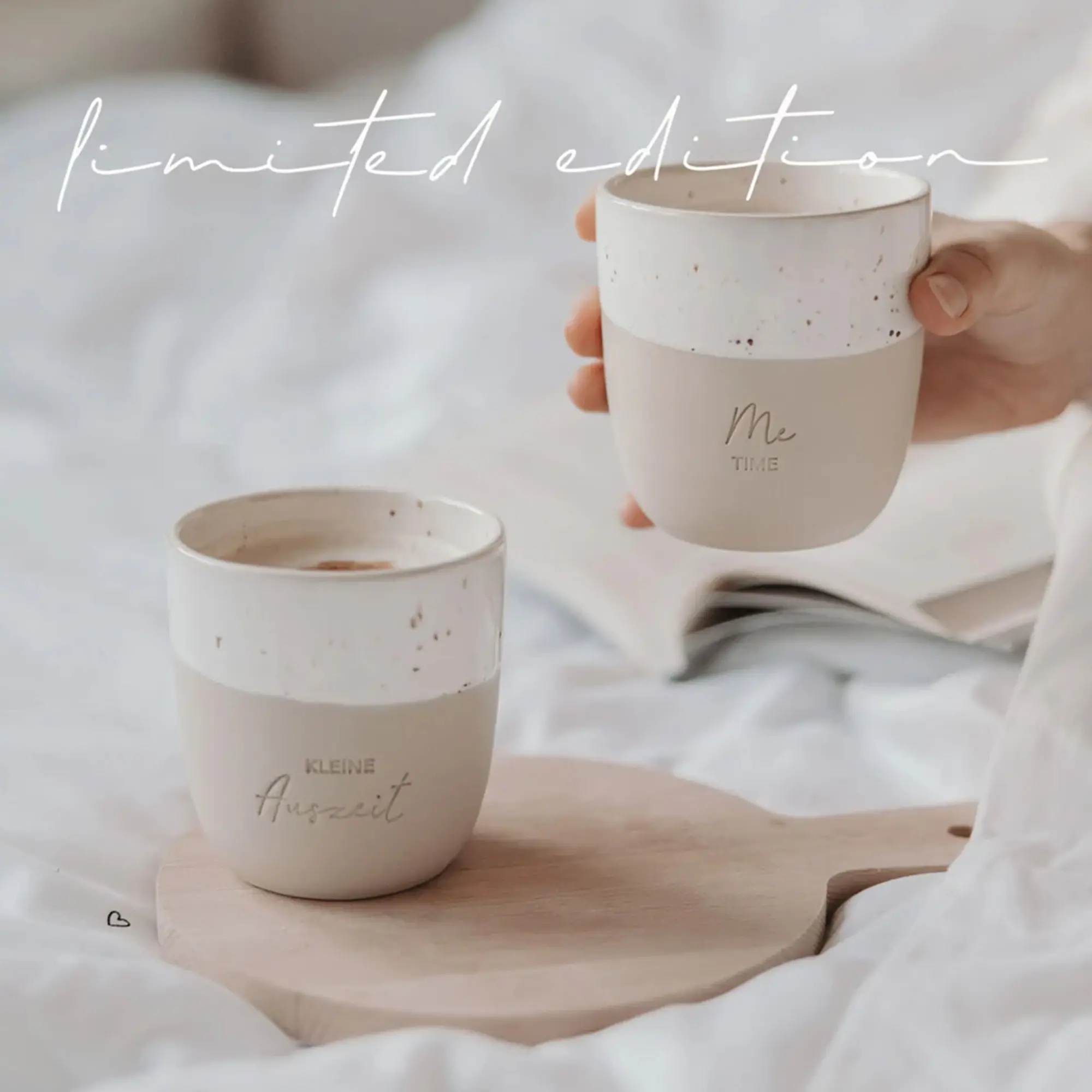 Becher, Tasse, Keramik, Marmoroptik, Kaffeetassen-Set