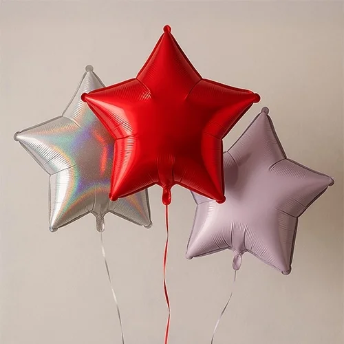balloons, Sterne Ballons, Folienballons, roter Ballon, Party Dekoration