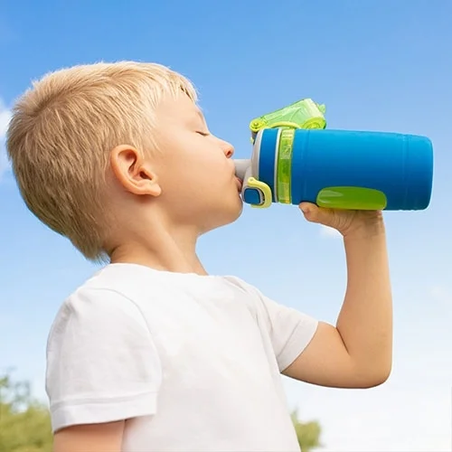 Trinkflasche, Kinder, Griff, Silikonverschluss, Wasserflasche