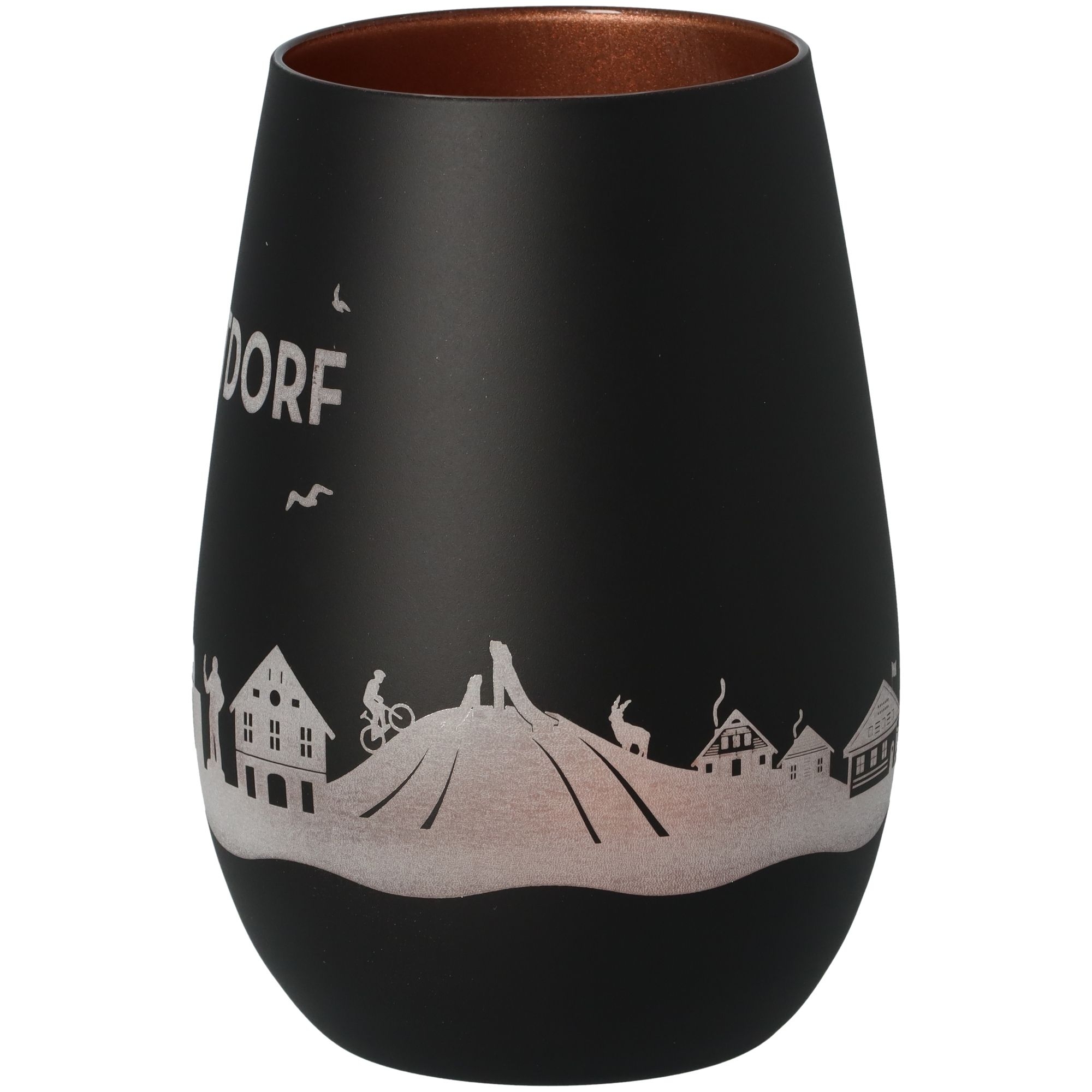Windlicht Skyline Oberstdorf Schwarz/Bronze Töpferei, Krug, Vase, Tasse