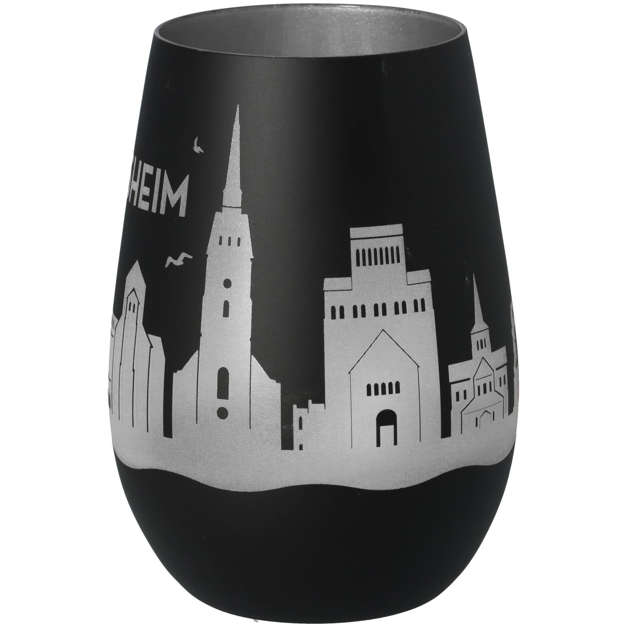 Windlicht Skyline Hildesheim Schwarz/Silber Windlicht Skyline Hildesheim Schwarz/Silber