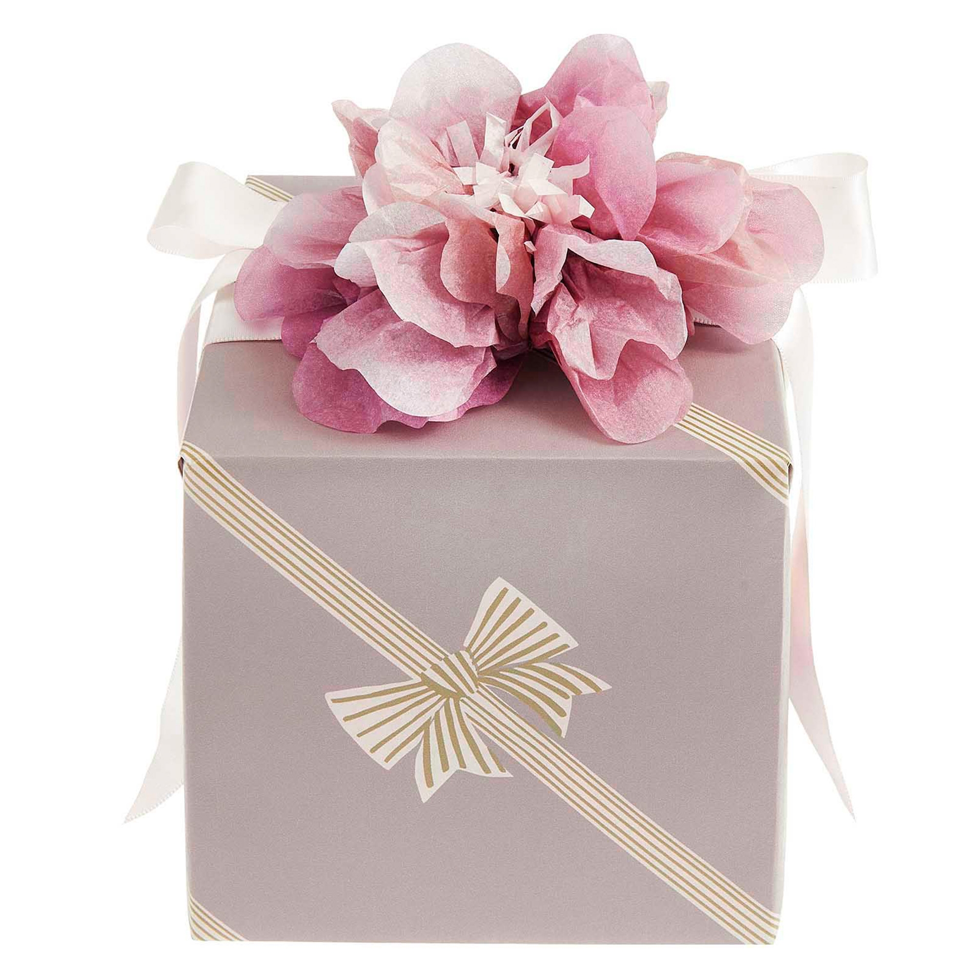 Geschenkpapier auf Rolle "Gestreifte Schleifen" 2m Geschenk, Blume, Pflanze