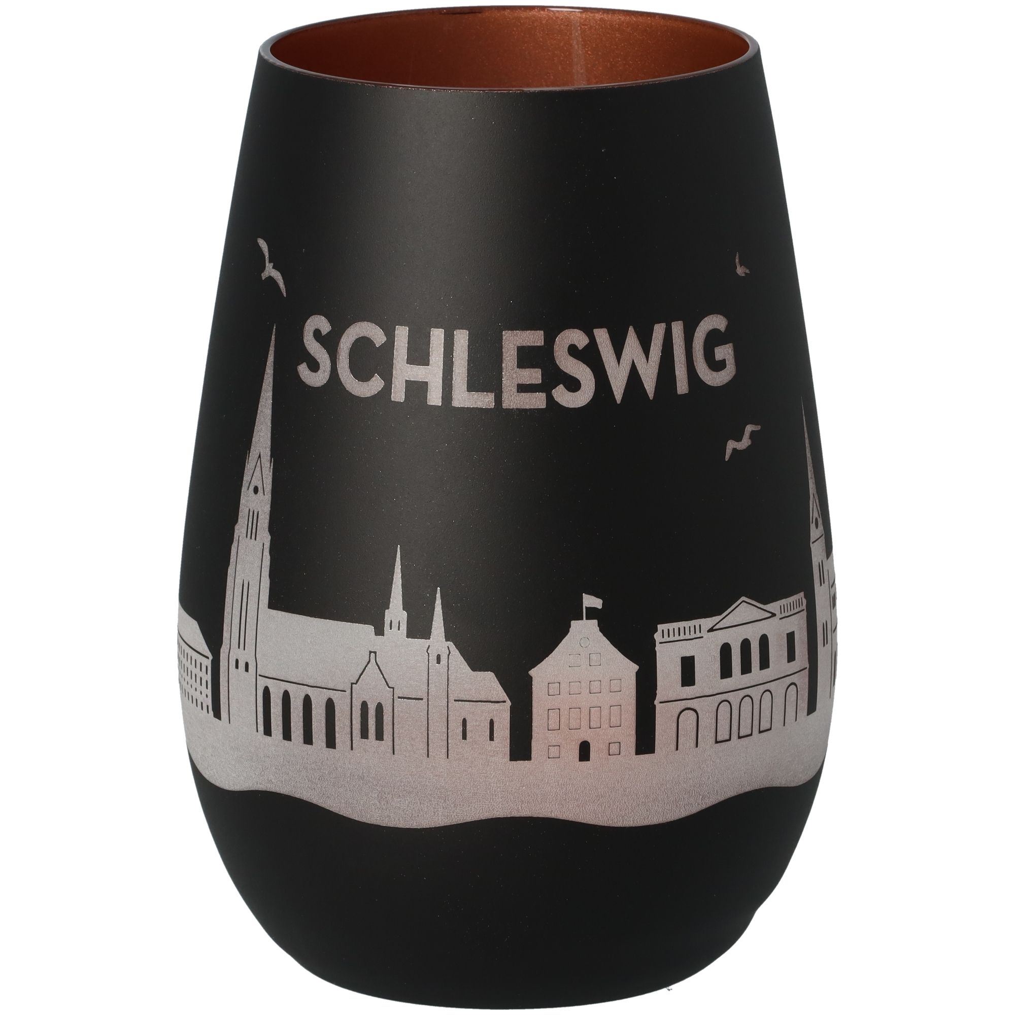 Windlicht Skyline Schleswig Schwarz/Bronze Krug, Töpferei, Vase