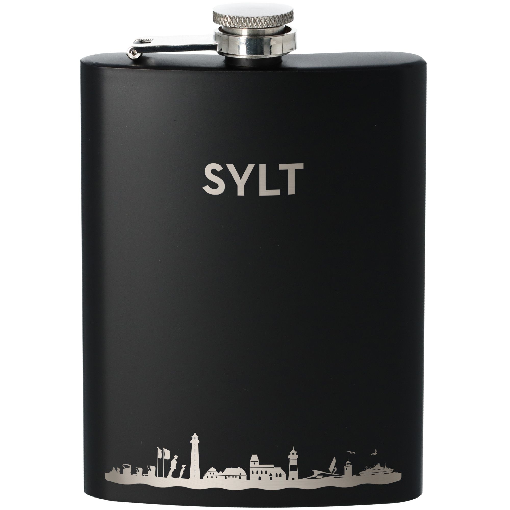 Flachmann Skyline Sylt Schwarz 225ml Flachmann Skyline Sylt Schwarz 225ml