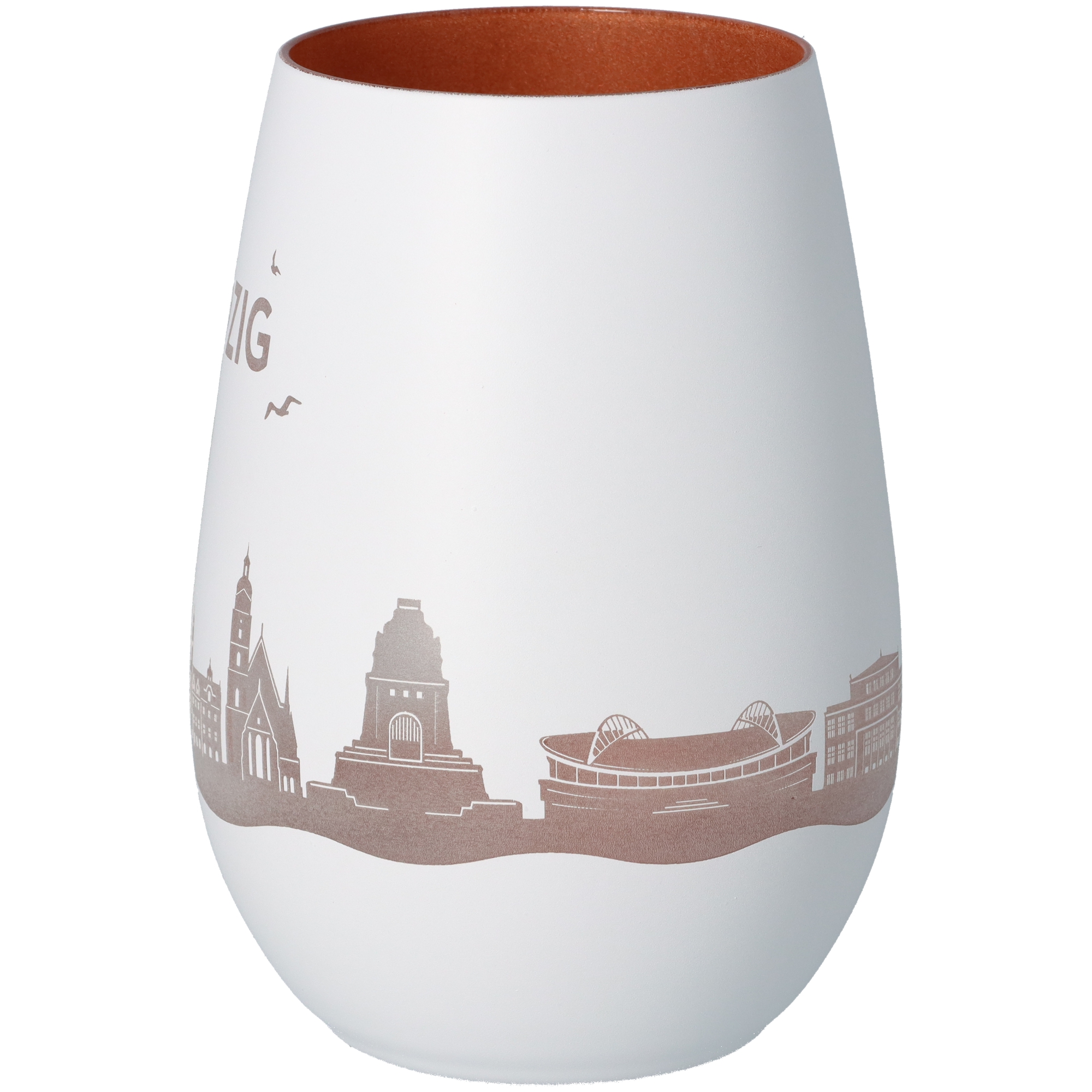 Windlicht Skyline Leipzig Weiß/Bronze Windlicht Skyline Leipzig Weiß/Bronze