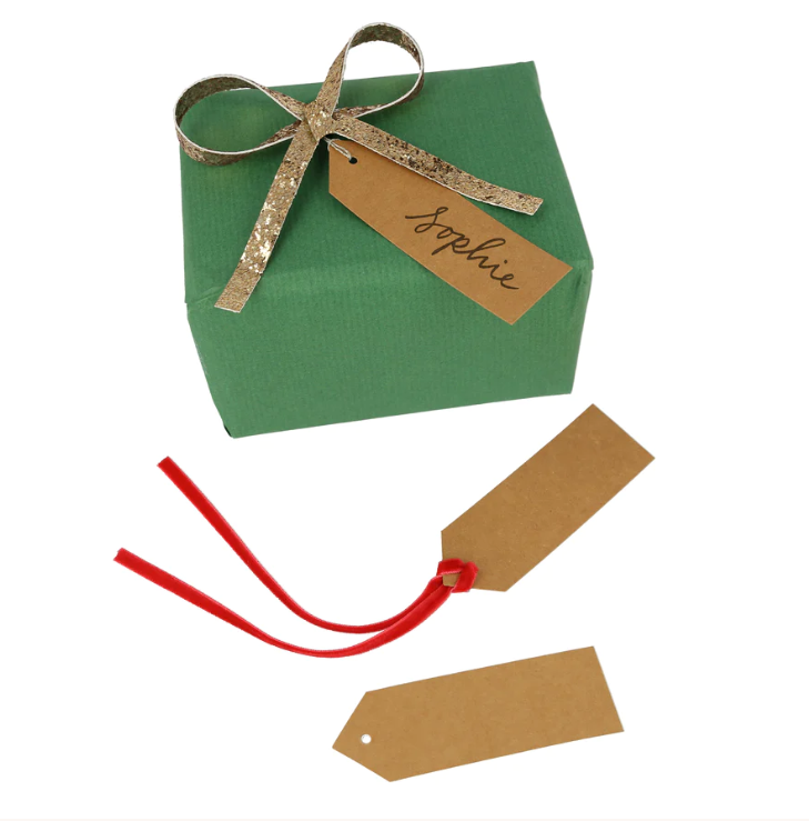 Meri Meri - 6 Geschenkschleifen in Gold mit Glitzer