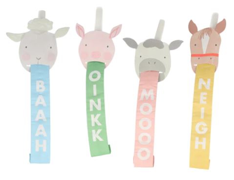 Meri Meri - 4 Tröten "Bauernhoftiere" Meri Meri - 4 Tröten "Bauernhoftiere"