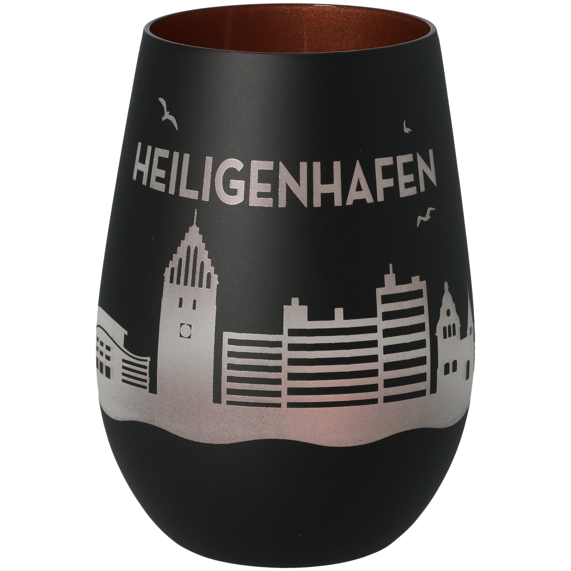 Windlicht Skyline Heiligenhafen Schwarz/Bronze Windlicht Skyline Heiligenhafen Schwarz/Bronze