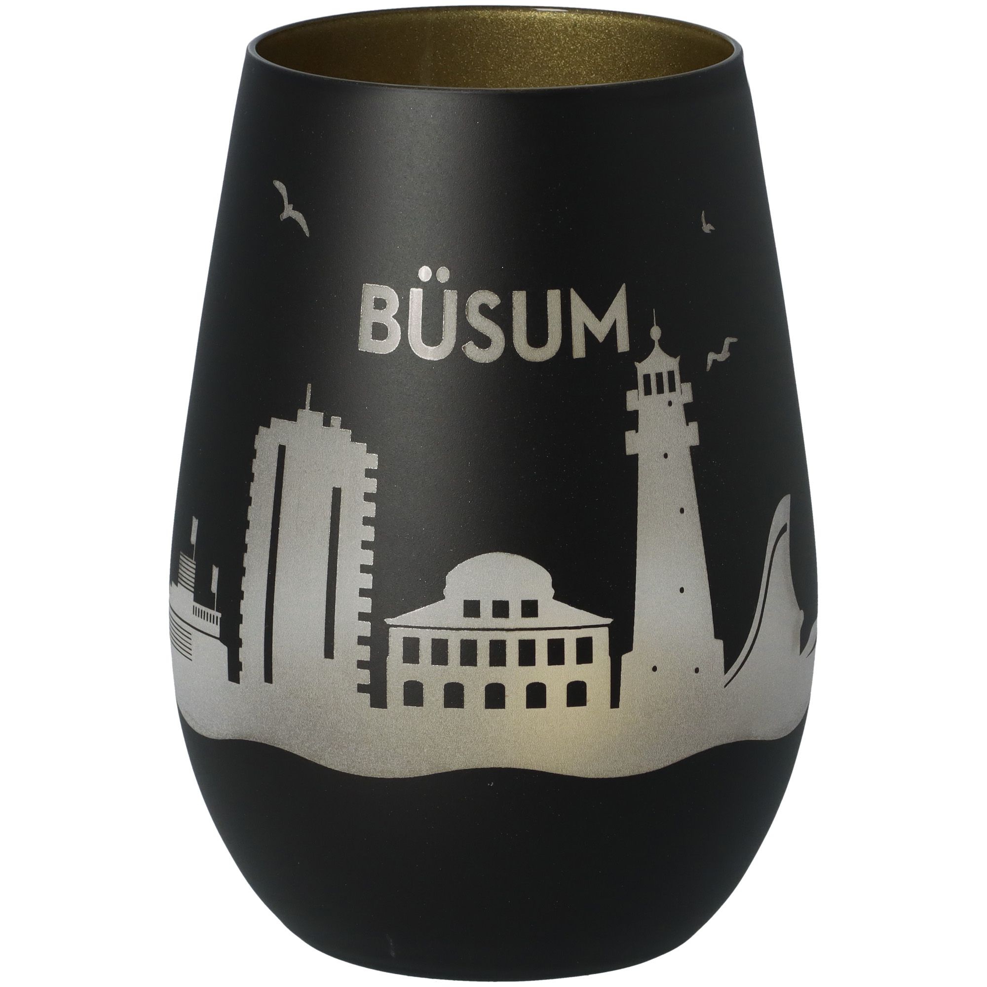 Windlicht Skyline Büsum Schwarz/Gold Windlicht Skyline Büsum Schwarz/Gold