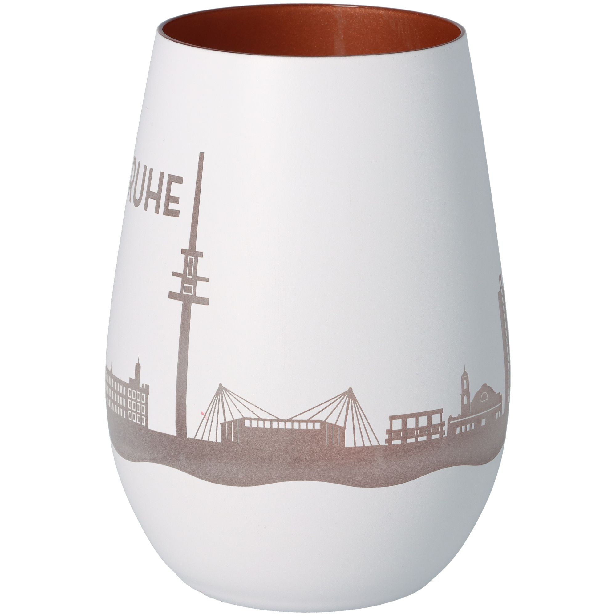 Windlicht Skyline Karlsruhe Weiß/Bronze Windlicht Skyline Karlsruhe Weiß/Bronze