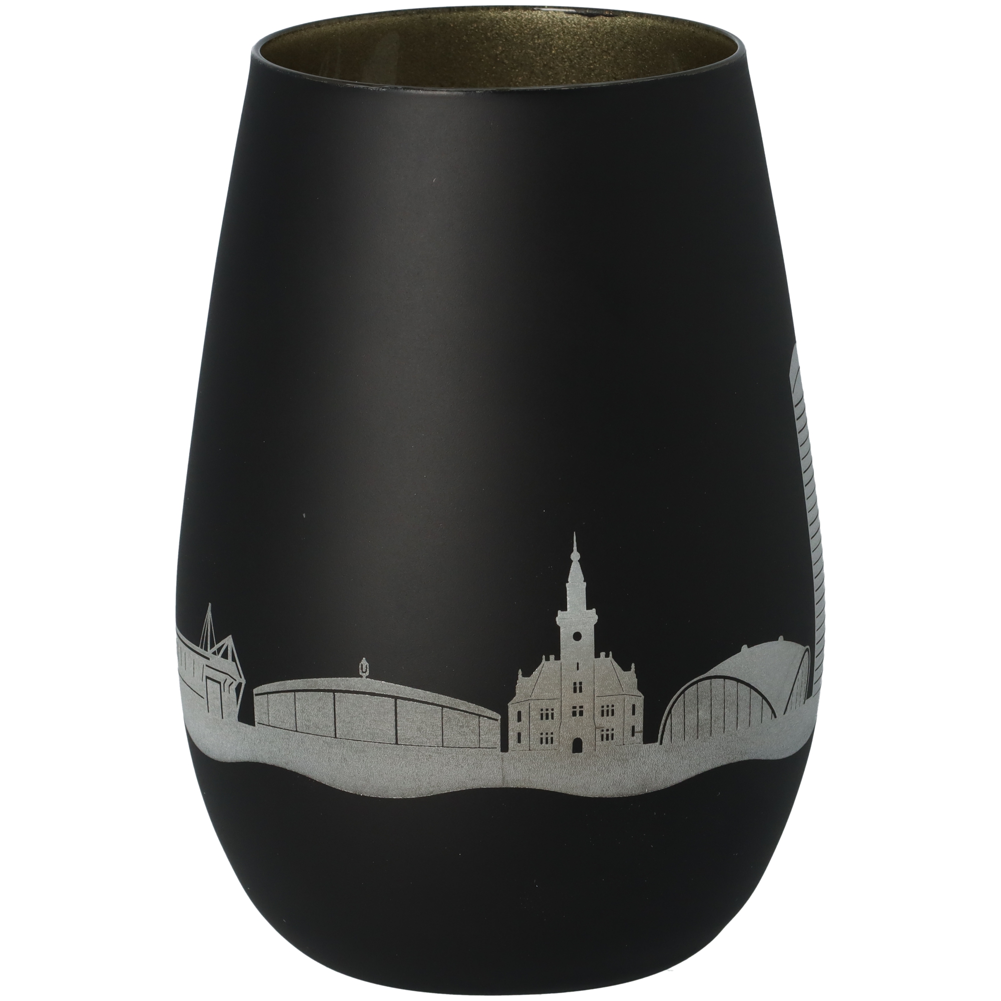 Windlicht Skyline Dortmund Schwarz/Gold Windlicht Skyline Dortmund Schwarz/Gold