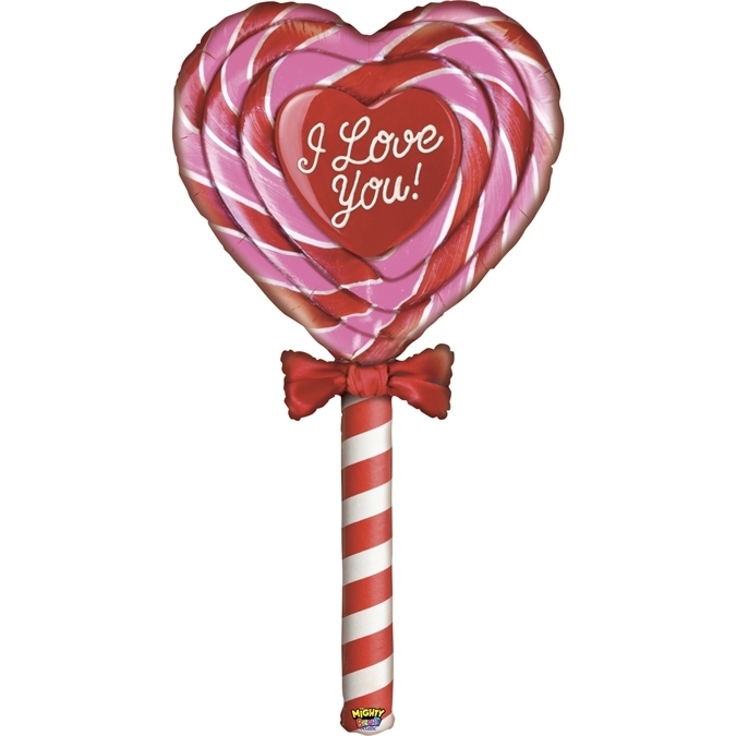 Folienballon Lollipop "I Love You" 152cm