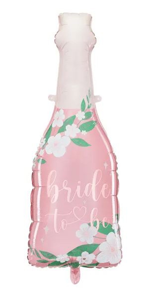 Folienballon "Bride to be" Sektflasche, ca. 100 cm Folienballon "Bride to be" Sektflasche, ca. 100 cm