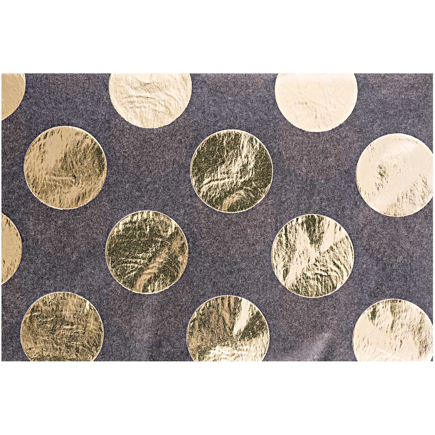 Seidenpapier Schwarz - Punkte Gold, 4 Bögen Seidenpapier Schwarz - Punkte Gold, 4 Bögen