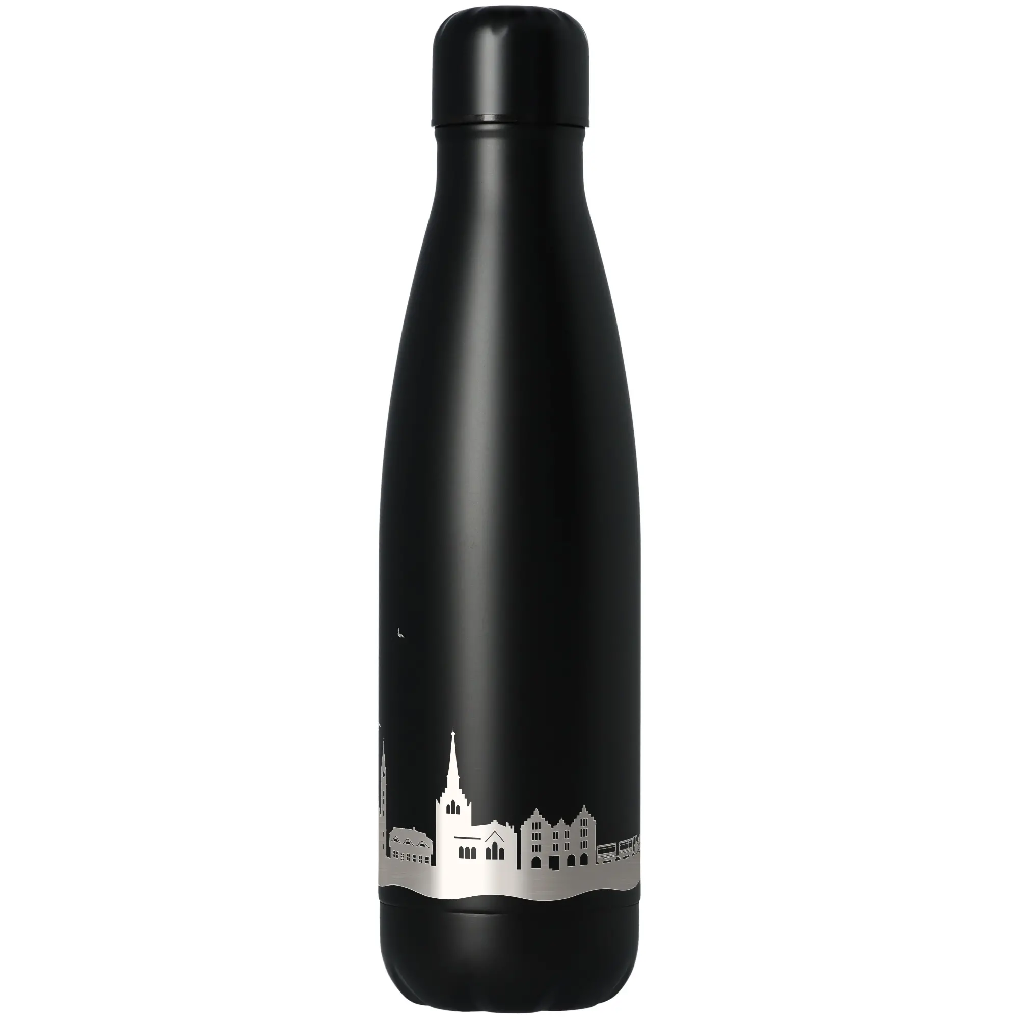 Trinkflasche Skyline Borkum Schwarz 500ml