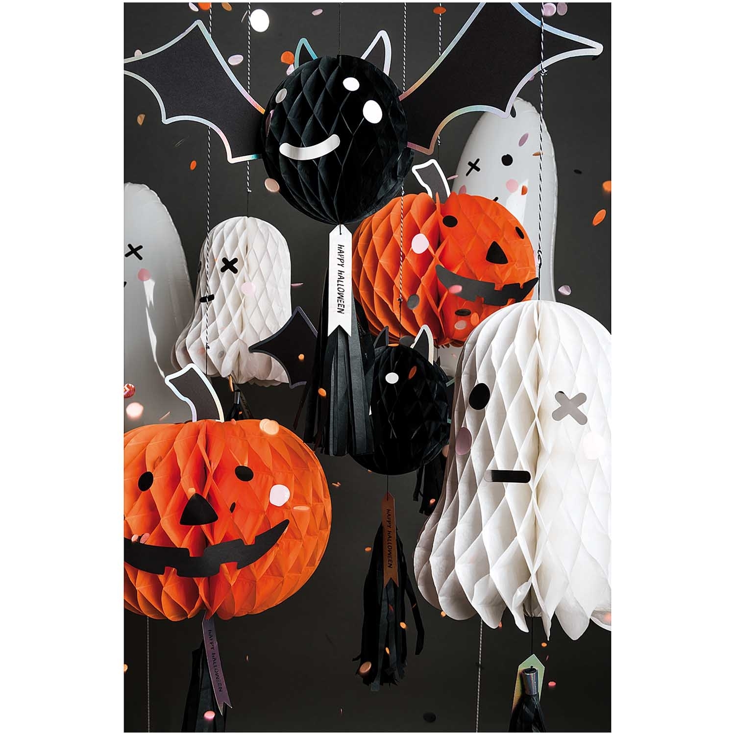 Wabenball mit Tassel "Fledermaus" Wabenball mit Tassel "Fledermaus"