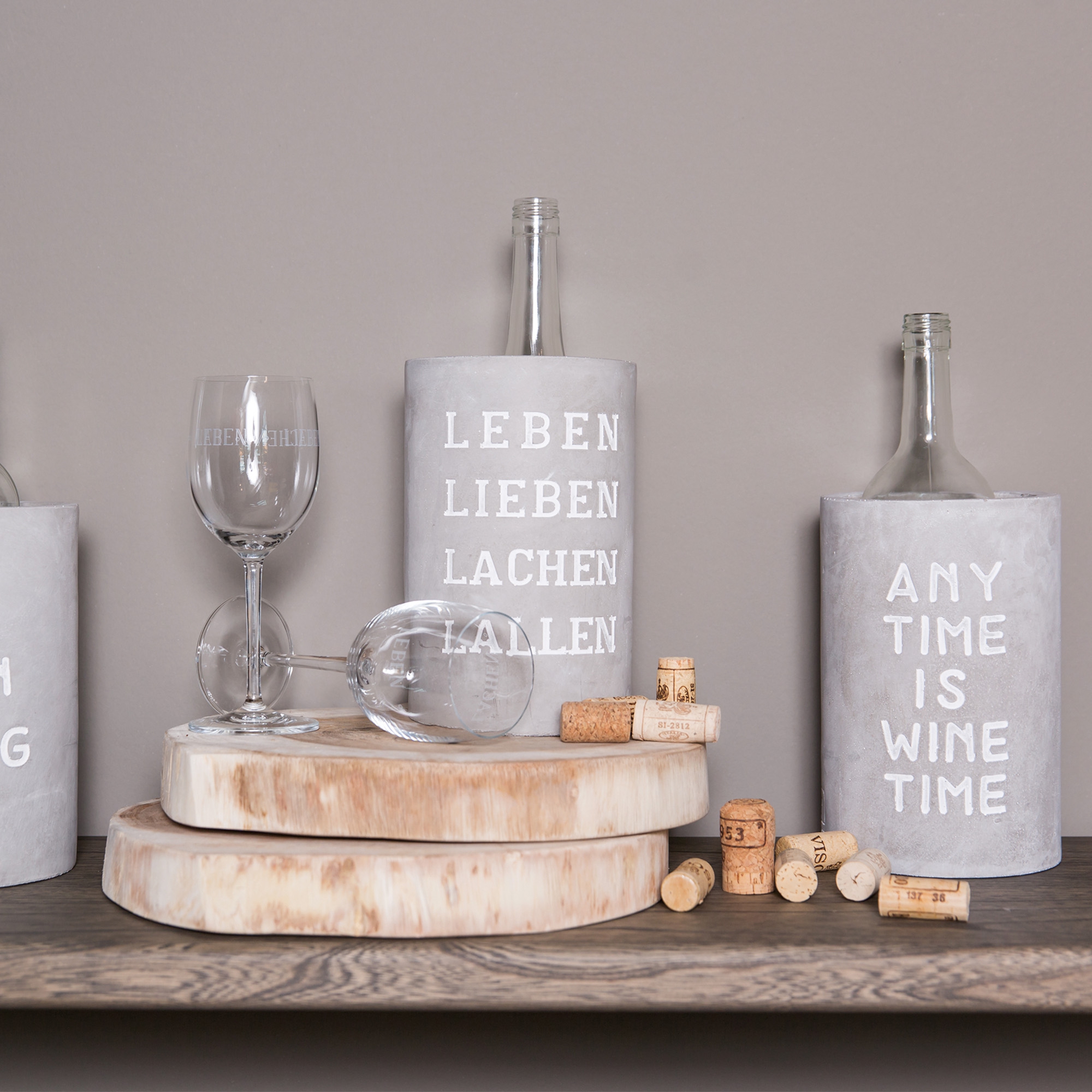 Räder Design - Weinkühler "Lieben, Leben..." Glas